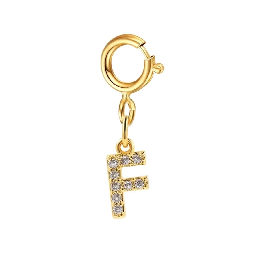 basic letter stainless steel copper zircon pendant necklace in bulk