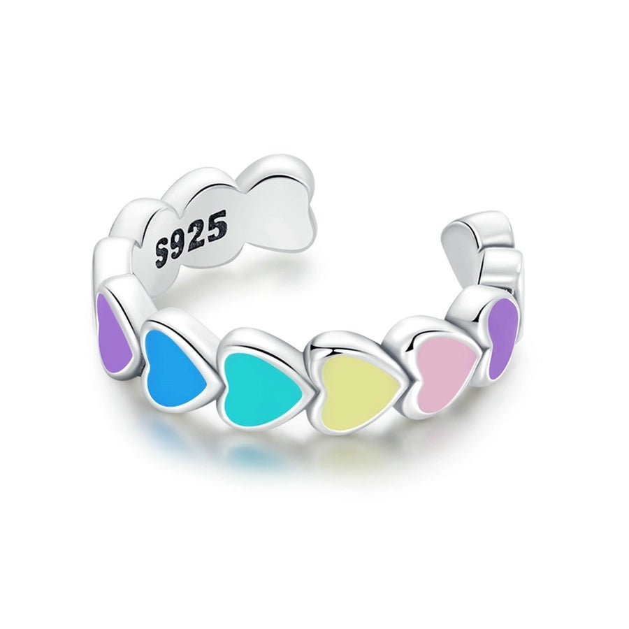 1 Piece 925 Sterling Silver Heart Shape Earrings