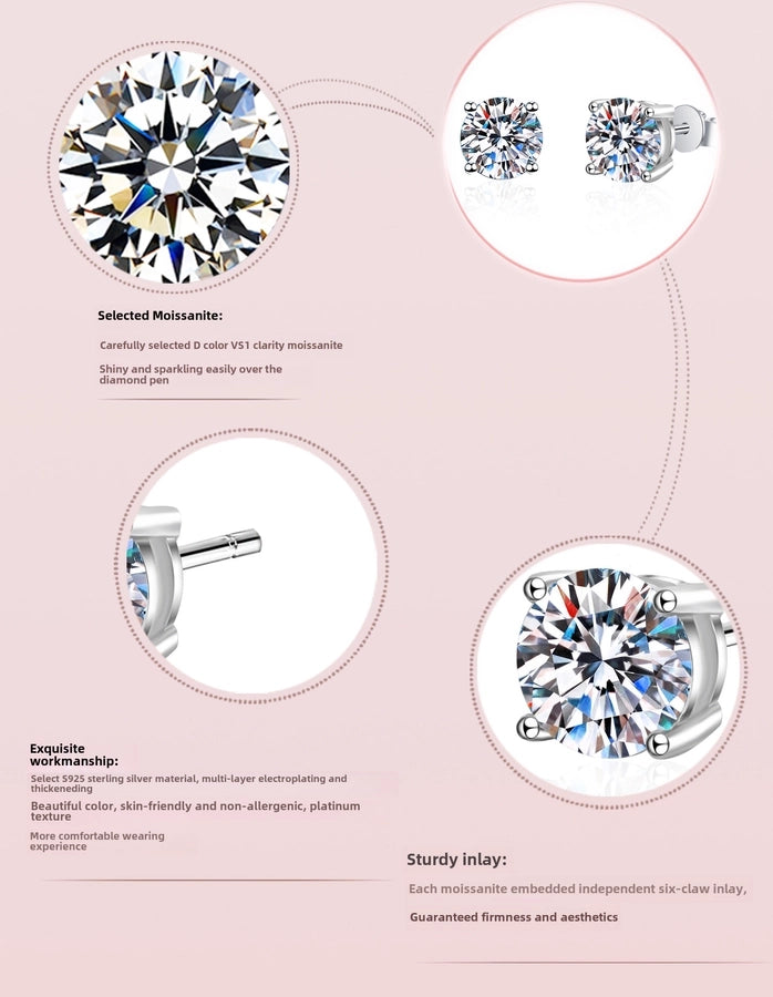 925 Sterling Silver Geometric Earrings