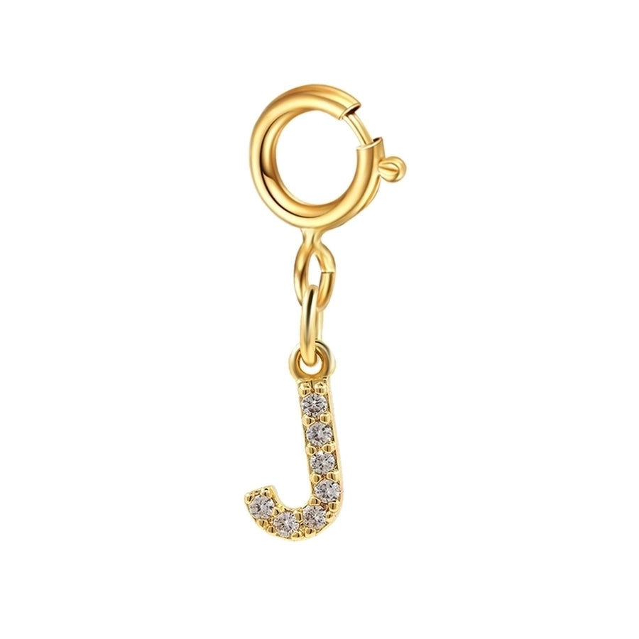 basic letter stainless steel copper zircon pendant necklace in bulk