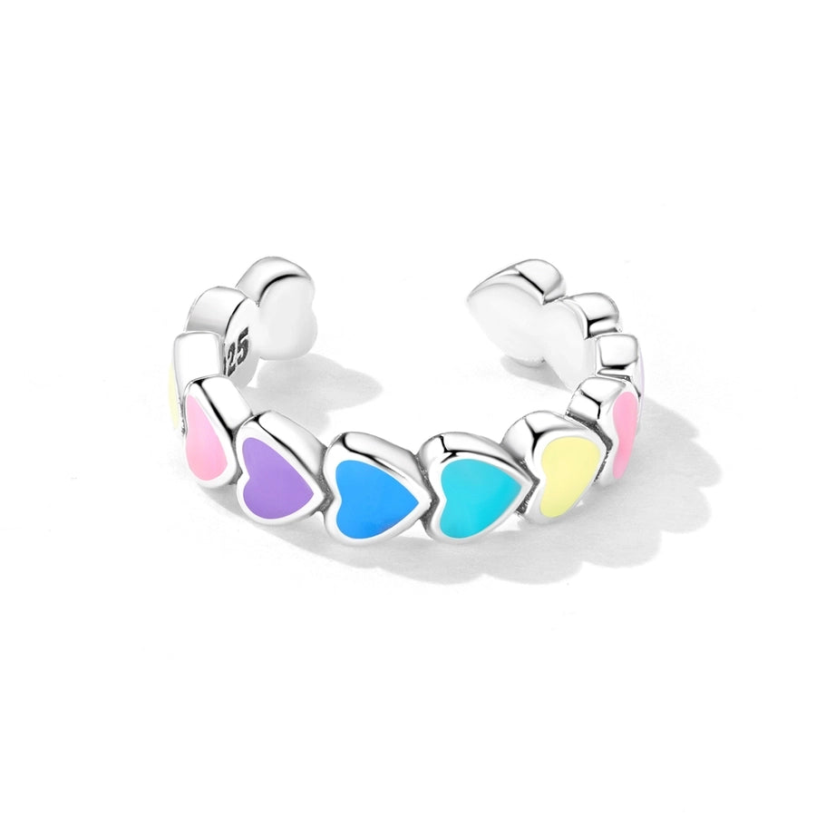 1 Piece 925 Sterling Silver Heart Shape Earrings