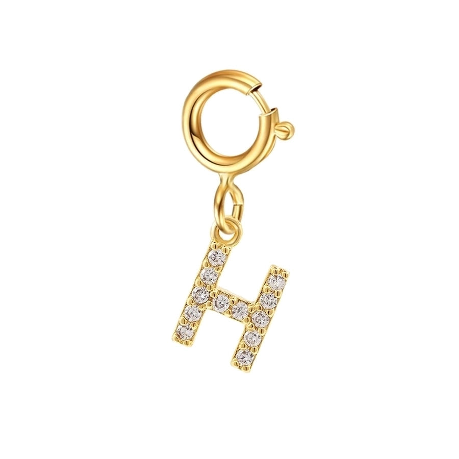 basic letter stainless steel copper zircon pendant necklace in bulk