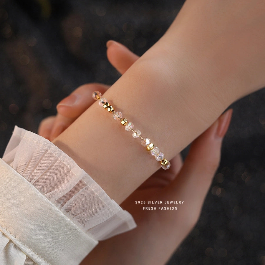 925 Sterling Silver Bracelets Elegant Glam Romantic