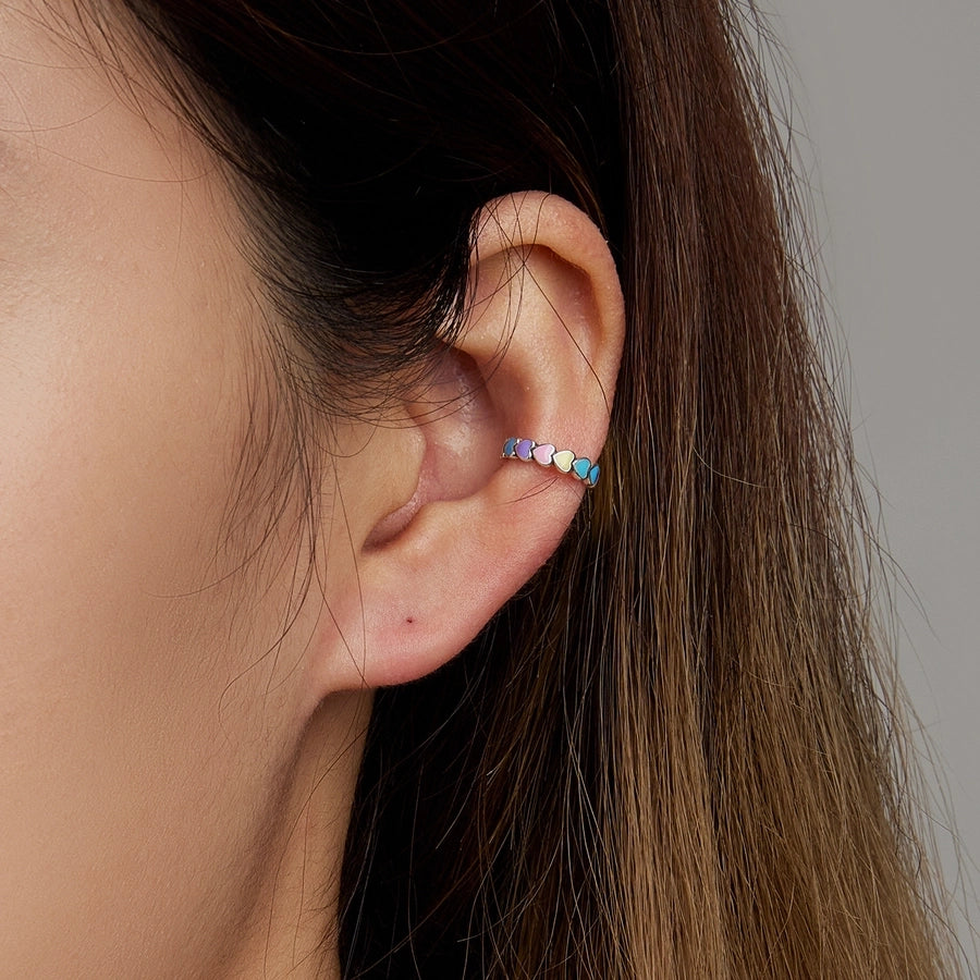 1 Piece 925 Sterling Silver Heart Shape Earrings