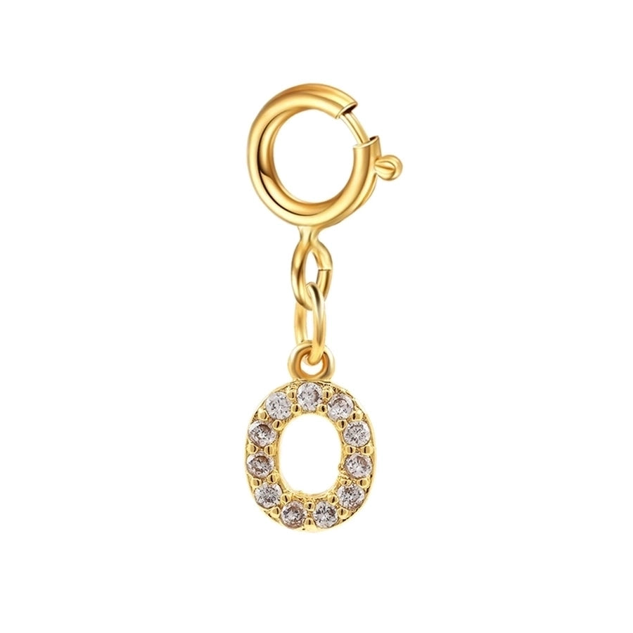 basic letter stainless steel copper zircon pendant necklace in bulk