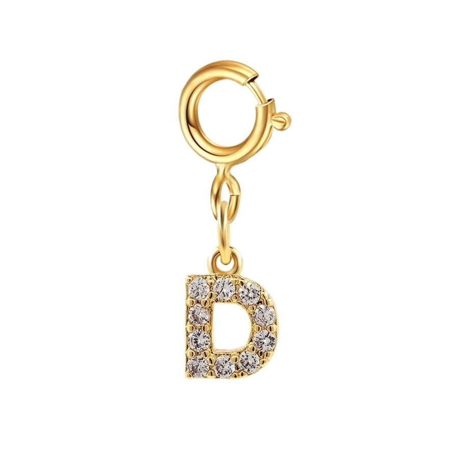 basic letter stainless steel copper zircon pendant necklace in bulk