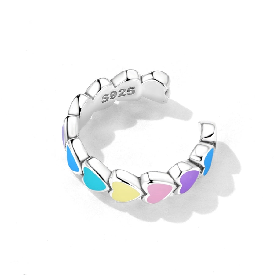 1 Piece 925 Sterling Silver Heart Shape Earrings