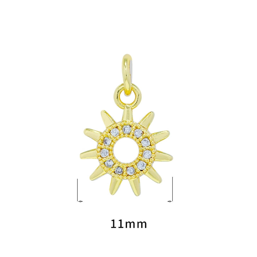 1 Piece Copper Rhinestones Solid Color Pendant