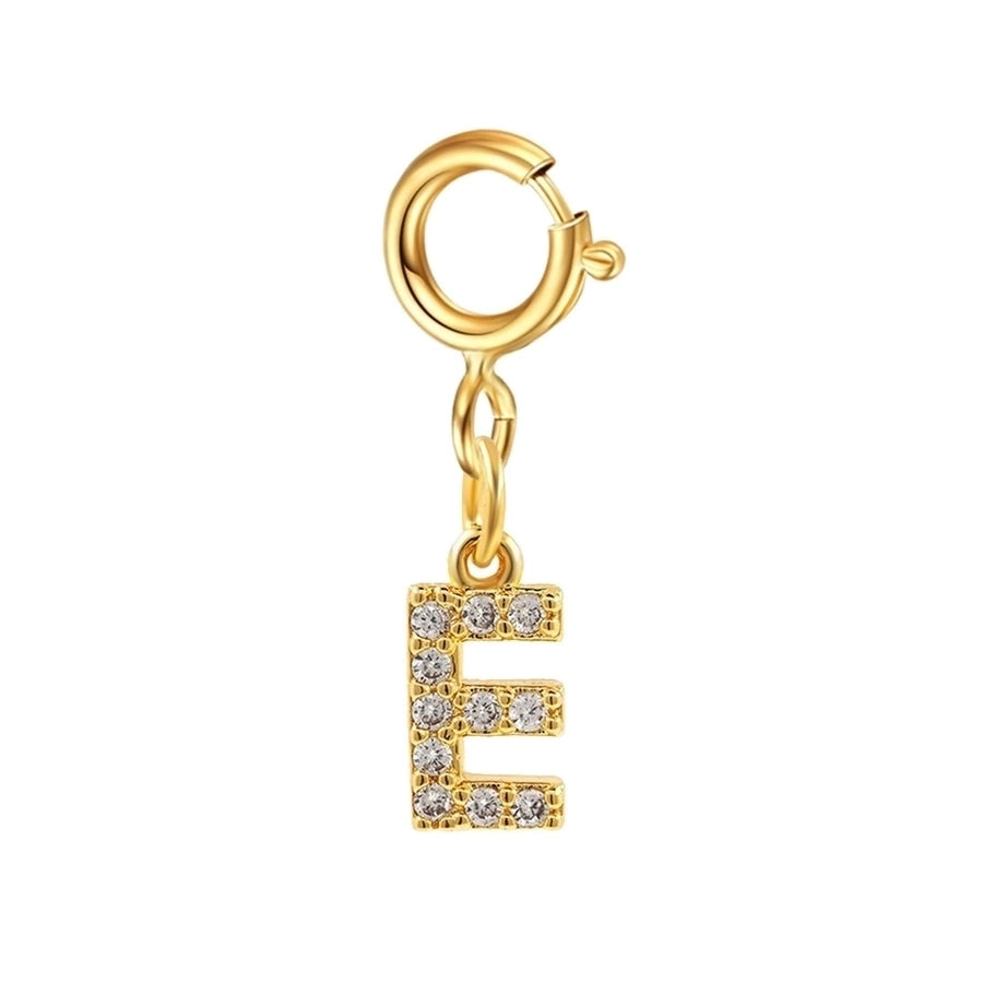 basic letter stainless steel copper zircon pendant necklace in bulk