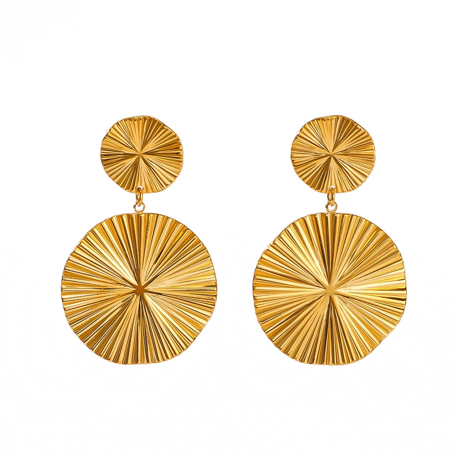 1 Pair Vintage Style Simple Style Geometric Plating 304 Stainless Steel 18K Gold Plated Drop Earrings
