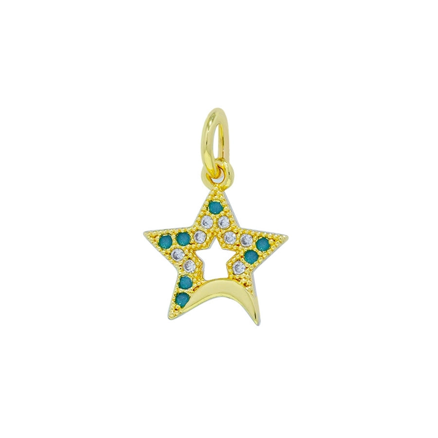 1 Piece Copper Rhinestones Solid Color Pendant