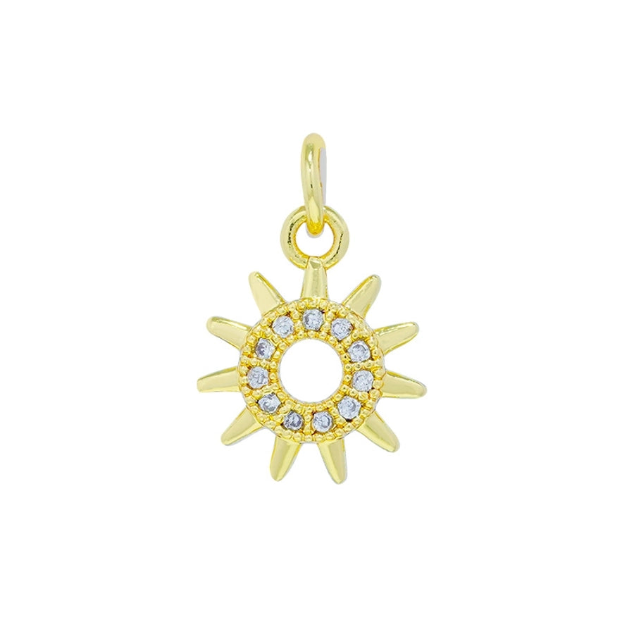 1 Piece Copper Rhinestones Solid Color Pendant