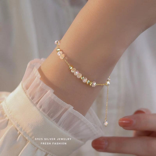 925 Sterling Silver Bracelets Elegant Glam Romantic